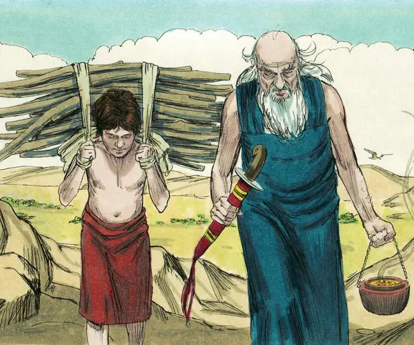 Abraham with his son Isaac